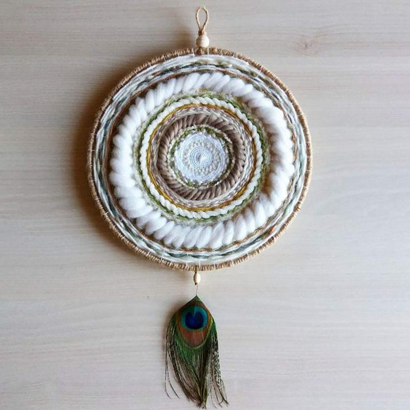 CfoPiryx Handmade Weaving Machine, Multifunctional Round Wooden Machine Tools Knitting Loom DIY Handmade Household Weaving Machine Great for Knitting Coaster and Vintage Style Network, etc.(as shown) - Image 3